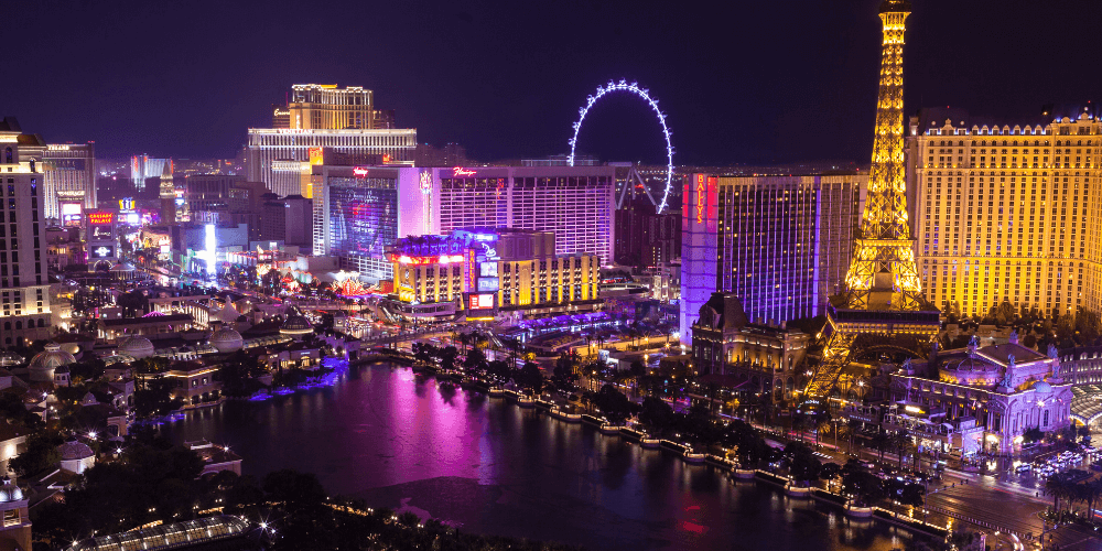 The night is lit up in Las Vegas, home to Drug Treatment Centers in Las Vegas NV